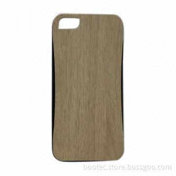 New Wooden PU Leather-coated and TPU Case for iPhone 5/5S, Various Colors, Patterns Available